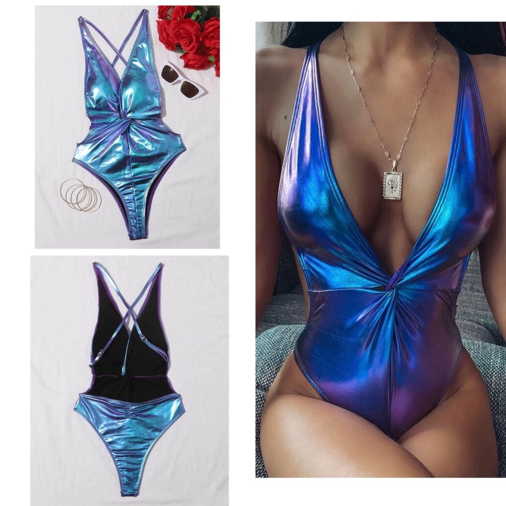 Brand New Never Worn Metallic Bathing Suit